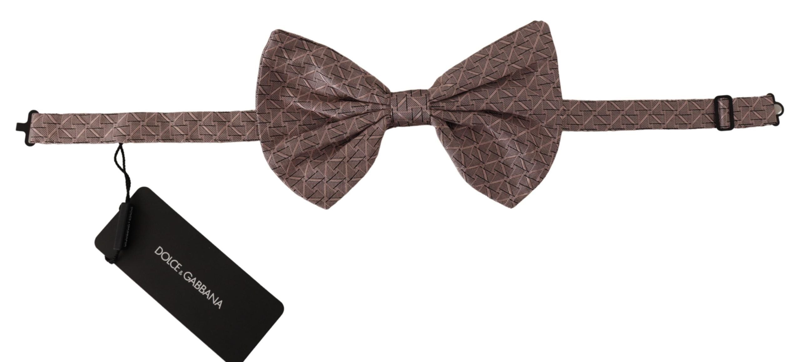 Dolce & Gabbana Grauer Fliege mit Fantasy-Print und verstellbarem Halsband