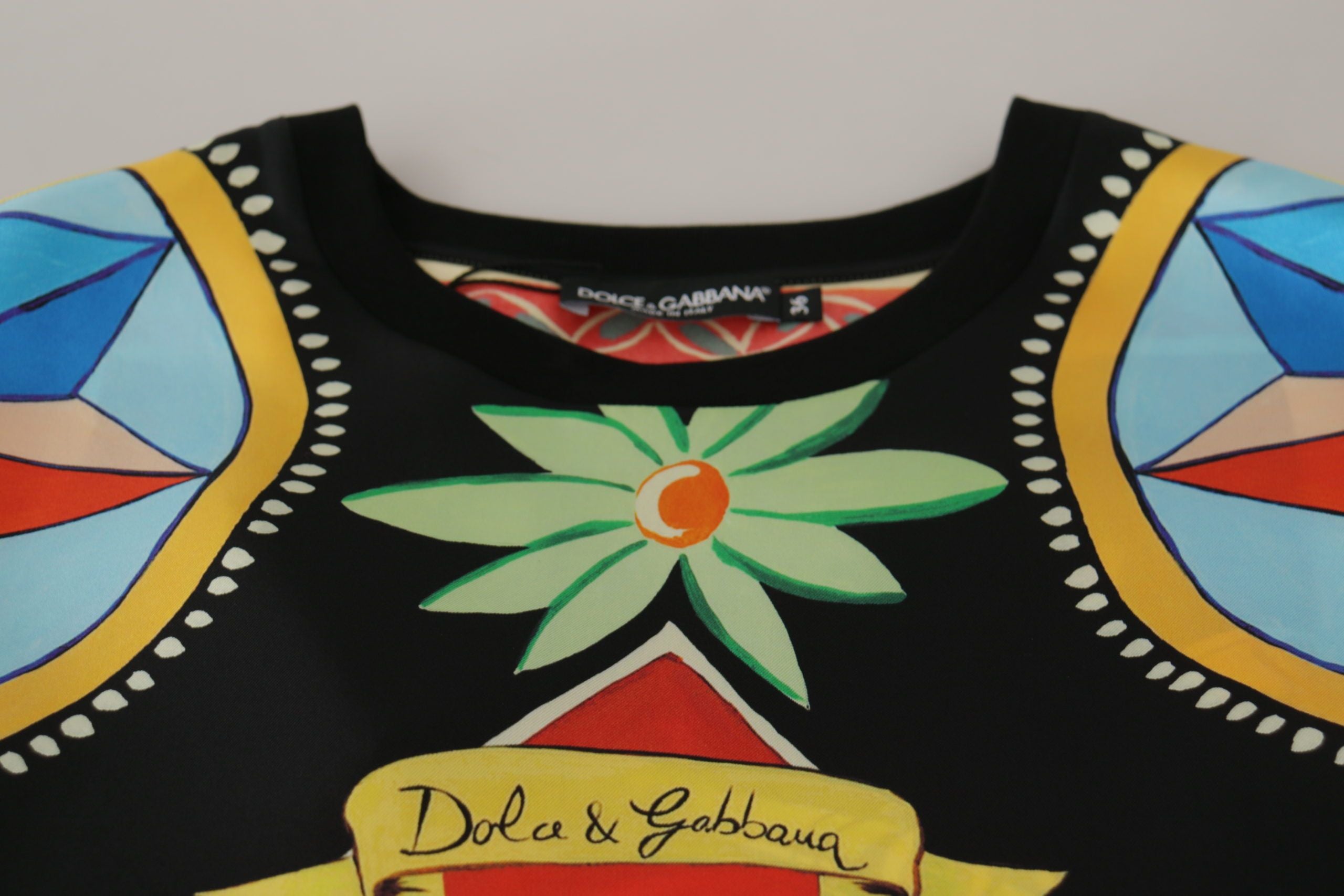 Dolce & Gabbana Seidentop "Multicolor Soldier Carretto"