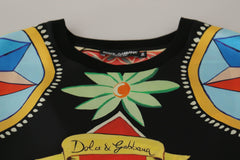 Dolce & Gabbana Seidentop "Multicolor Soldier Carretto"