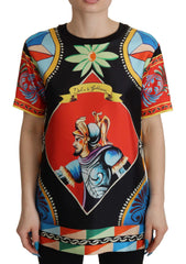Dolce & Gabbana Seidentop "Multicolor Soldier Carretto"