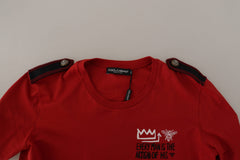Dolce & Gabbana Rotes Amor Vincit Omnia Rundhals-T-Shirt