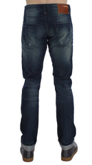 Acht Blue Wash katoenen denim slim fit jeans