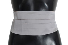 Dolce & Gabbana Grijze Tailleband Zijden Cummerbund
