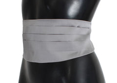 Dolce & Gabbana Grijze Tailleband Zijden Cummerbund