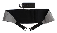 Dolce & Gabbana Grijze Tailleband Zijden Cummerbund