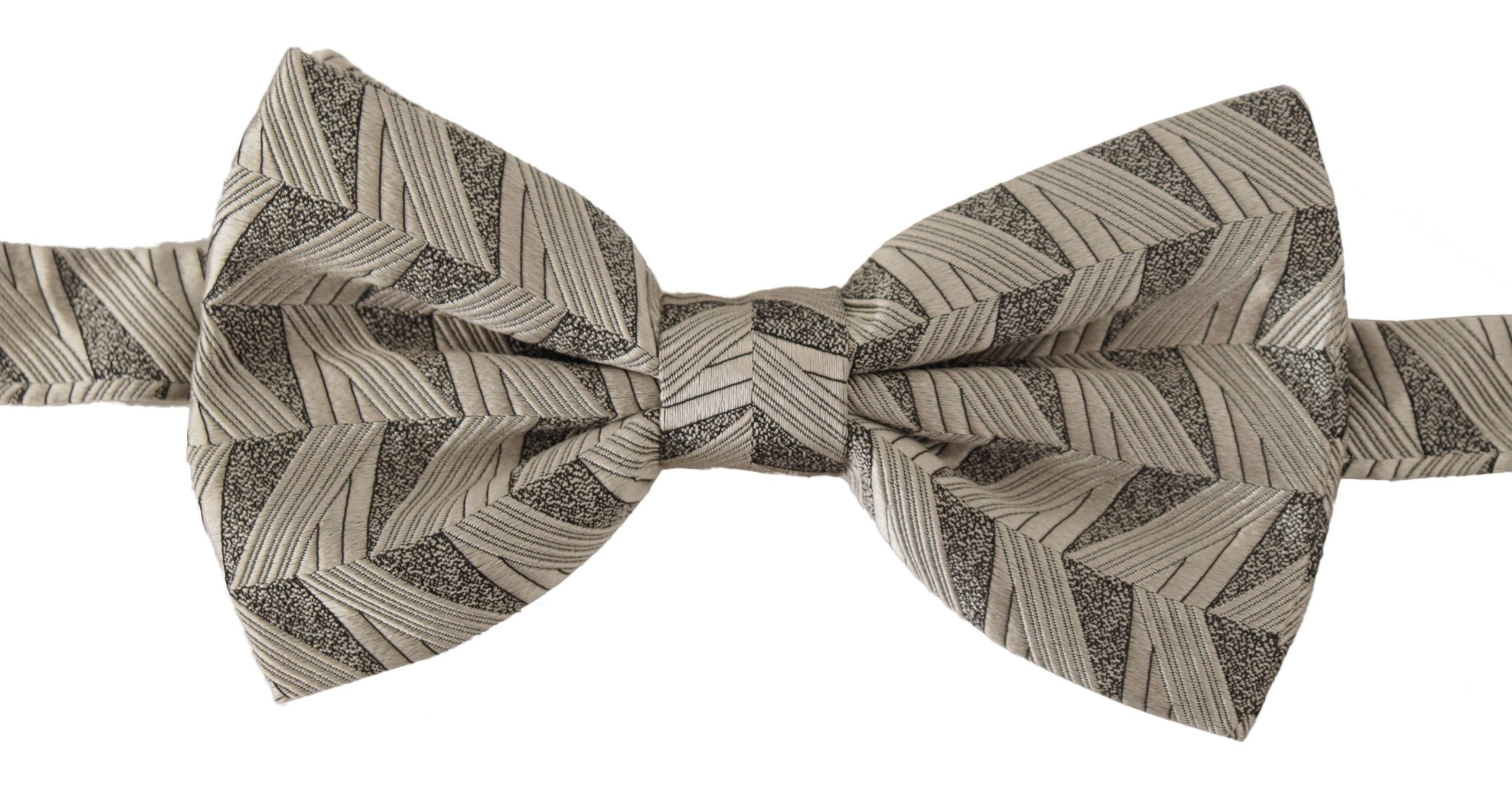 Dolce & Gabbana Graue verstellbare Papillon-Fliege aus 100 % Seide