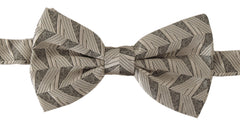 Dolce & Gabbana Graue verstellbare Papillon-Fliege aus 100 % Seide
