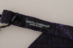 Dolce & Gabbana Blauwe Geometrische Zijden Verstelbare Papillon Vlinderdas