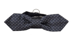 Dolce & Gabbana Blau Grau Gepunktete 100% Seide Halsschleife Krawatte