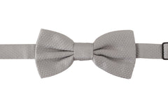 Dolce & Gabbana Grijze 100% Zijden Verstelbare Papillon Strik
