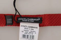 Dolce & Gabbana Rote verstellbare Papillon-Krawatte aus 100 % Seide