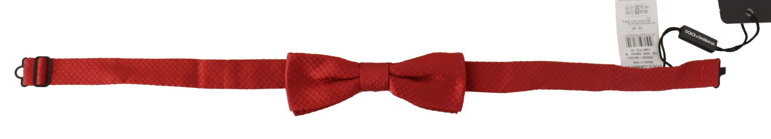 Dolce & Gabbana Rote verstellbare Papillon-Krawatte aus 100 % Seide