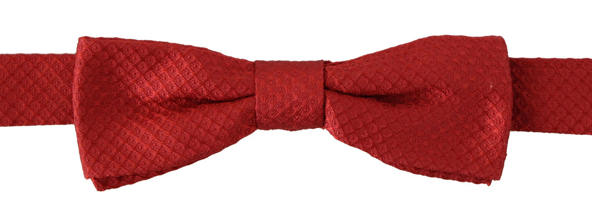 Dolce & Gabbana Rote verstellbare Papillon-Krawatte aus 100 % Seide