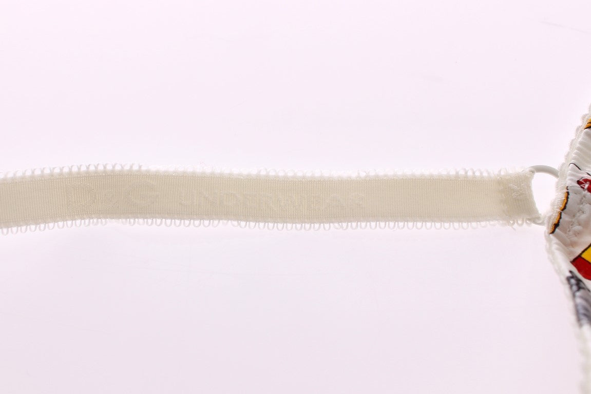 Dolce & Gabbana weißer Segler-BH mit Höschen, Stretch-Unterwäsche