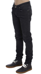 Acht Grijze Katoen Stretch Slim Fit Jeans