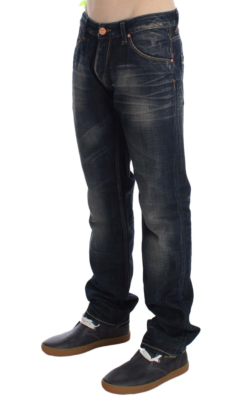 Blaue Acht "Blue Wash" Straight Fit Low Waist Jeans