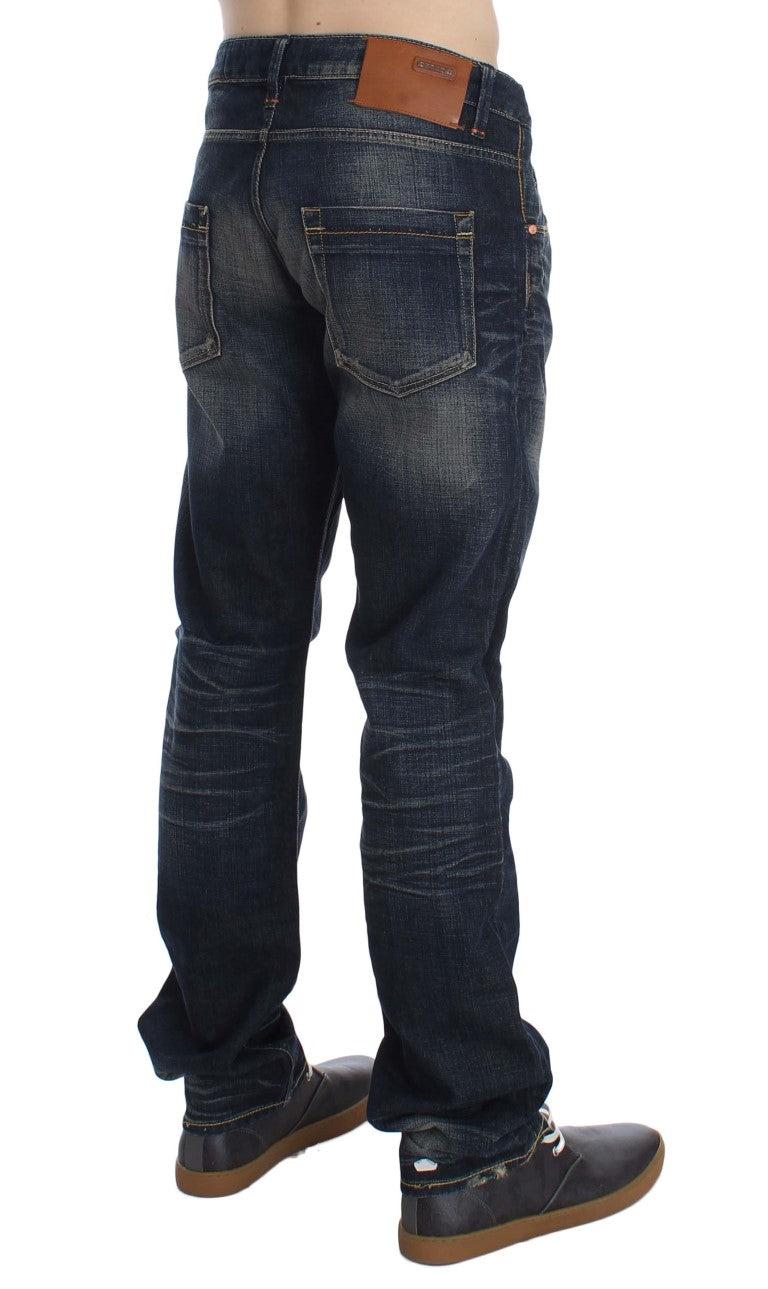Blaue Acht "Blue Wash" Straight Fit Low Waist Jeans