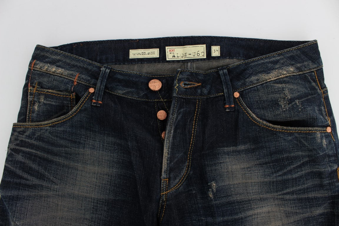 Blaue Acht "Blue Wash" Straight Fit Low Waist Jeans