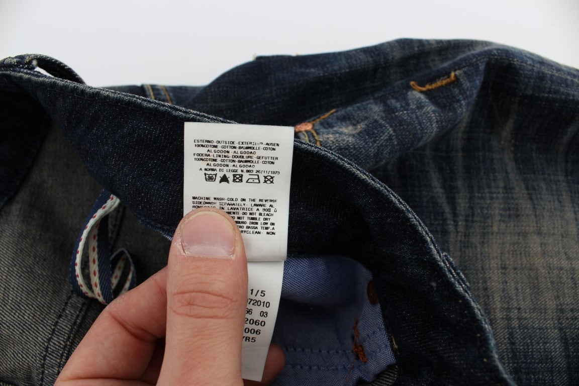 Blaue Acht "Blue Wash" Straight Fit Low Waist Jeans