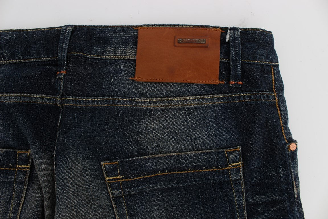 Blaue Acht "Blue Wash" Straight Fit Low Waist Jeans