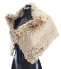 Dolce & Gabbana Beiger Alpaka-Kragen-Schal