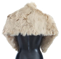 Dolce & Gabbana Beiger Alpaka-Kragen-Schal