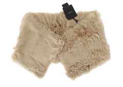 Dolce & Gabbana Beiger Alpaka-Kragen-Schal