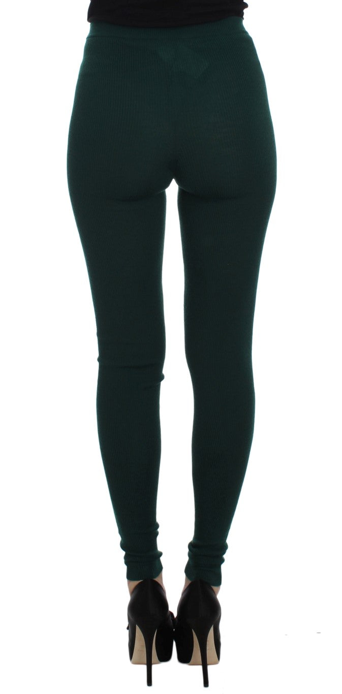 Dolce & Gabbana Groene Kasjmier Stretch Broek