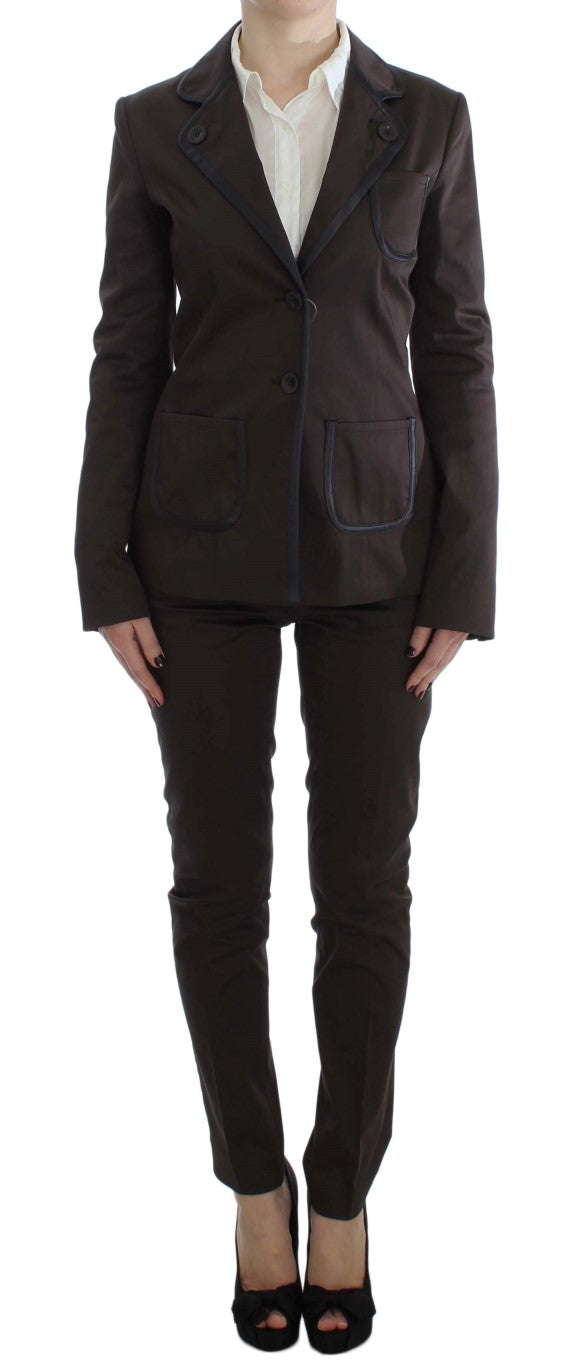 Exte Brown Stretch Twee Knopen Pak