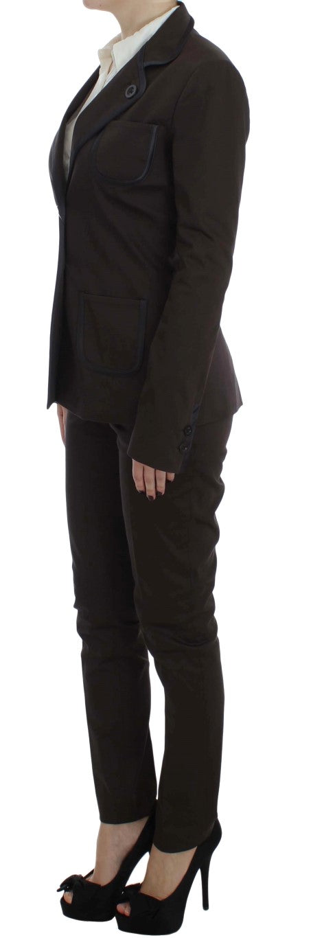 Exte Brown Stretch Twee Knopen Pak