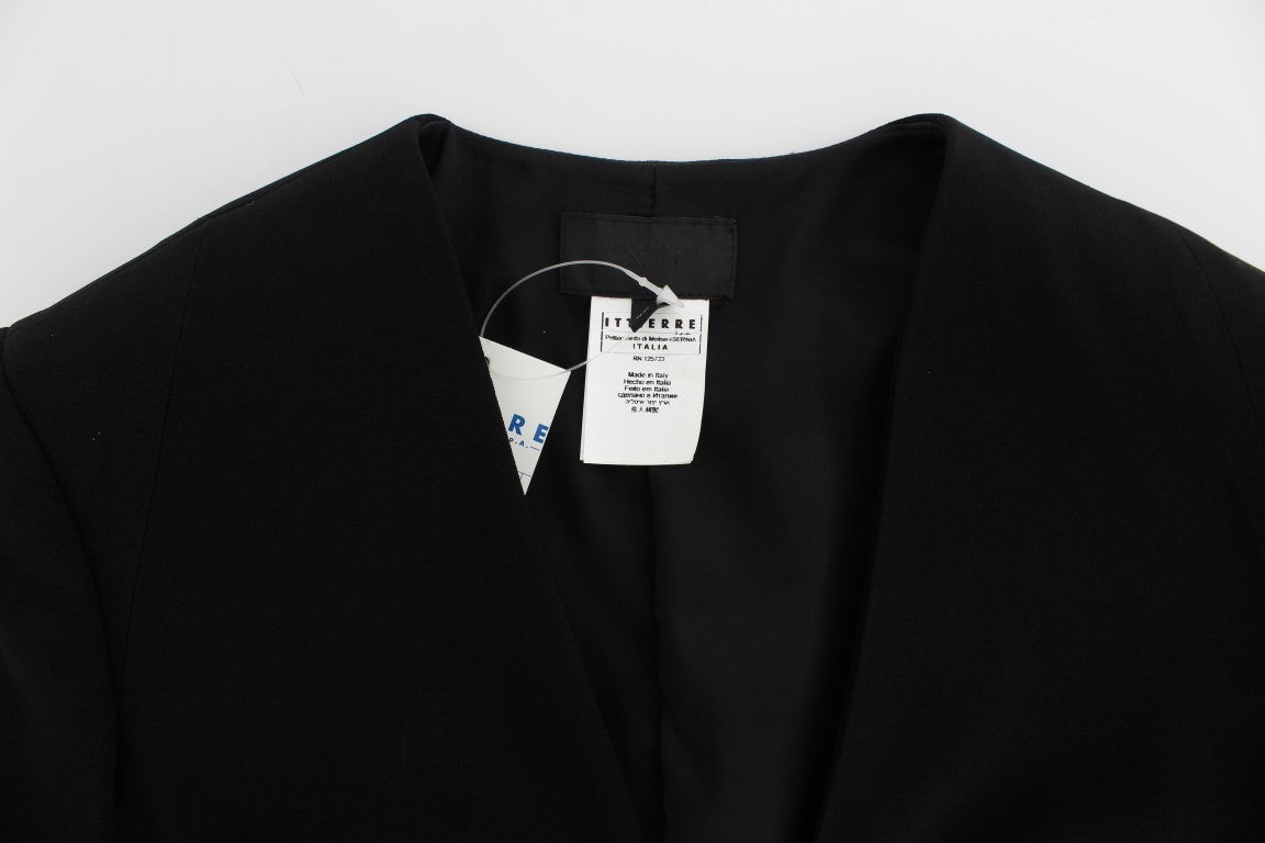 Exte Schwarzer Blauer Zweiteiliger Anzug Rock & Blazer