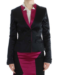 Exte Black Pink Stretch Blazer Jacke