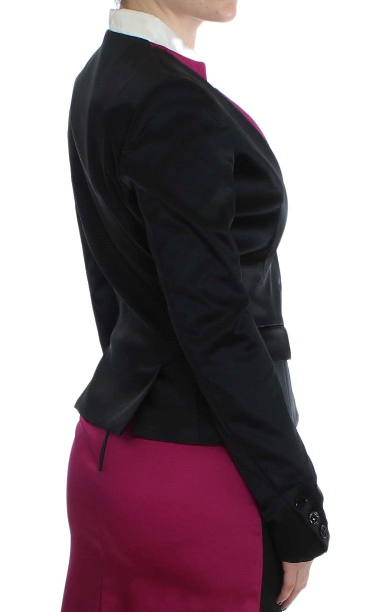 Exte Black Pink Stretch Blazer Jacke