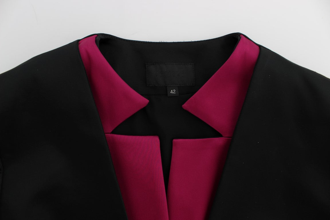Exte Black Pink Stretch Blazer Jacke
