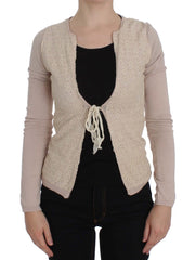 PINK MEMORIES Pink Floral Lace Wrap Sweater