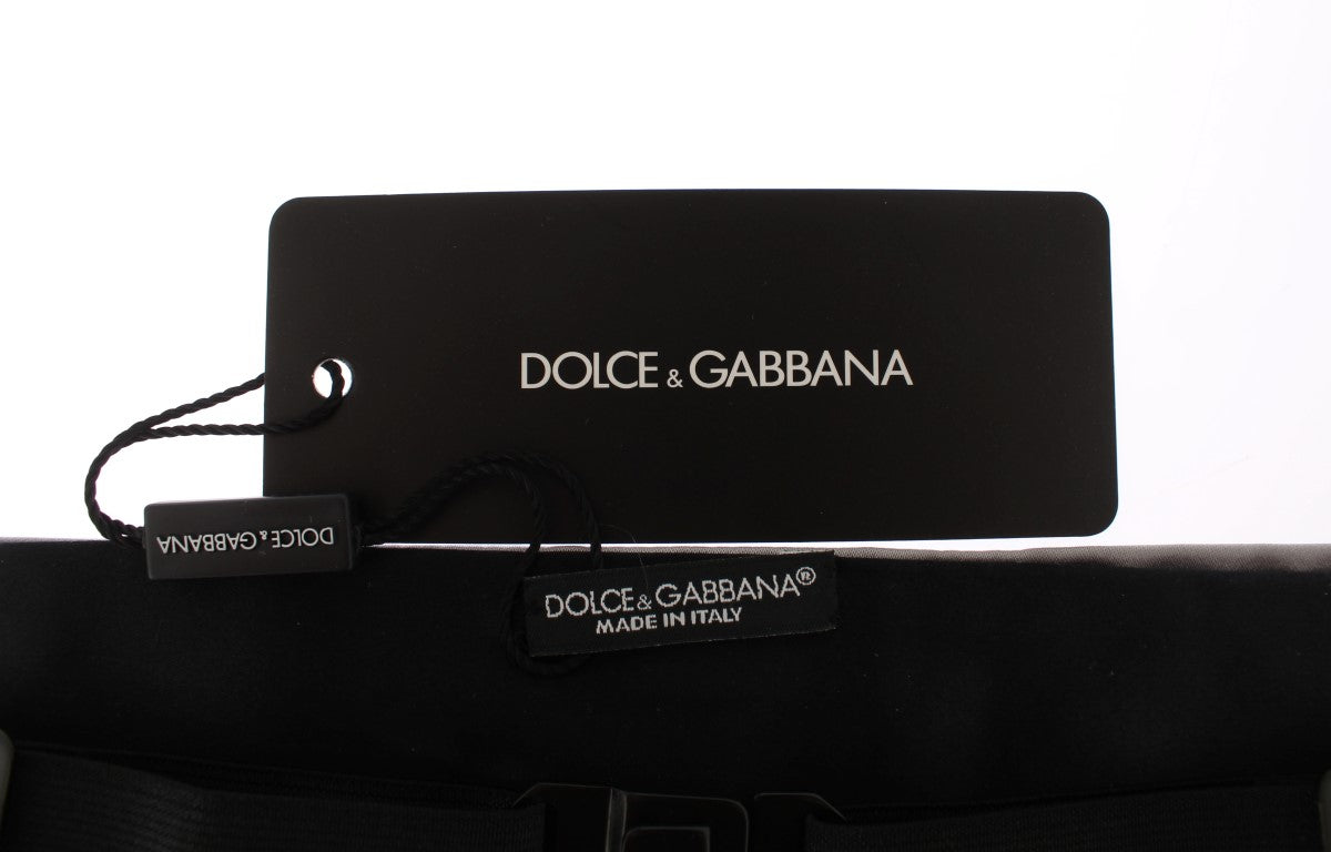 Dolce & Gabbana Seidenkrawatte mit breitem Gürtel in Silber