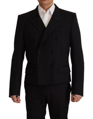 Dolce & Gabbana Zwarte Double-Breasted Jas Blazer Jack