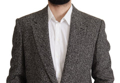 Dolce & Gabbana Grijze Katoenen Fantasy Blazer met enkele rij knopen