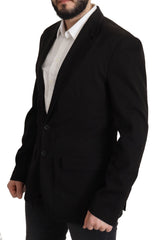 Dolce & Gabbana Zwart Wollen Single-Breasted Jas Blazer