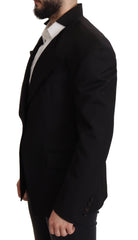 Dolce & Gabbana Zwart Wollen Single Breasted Jas Blazer