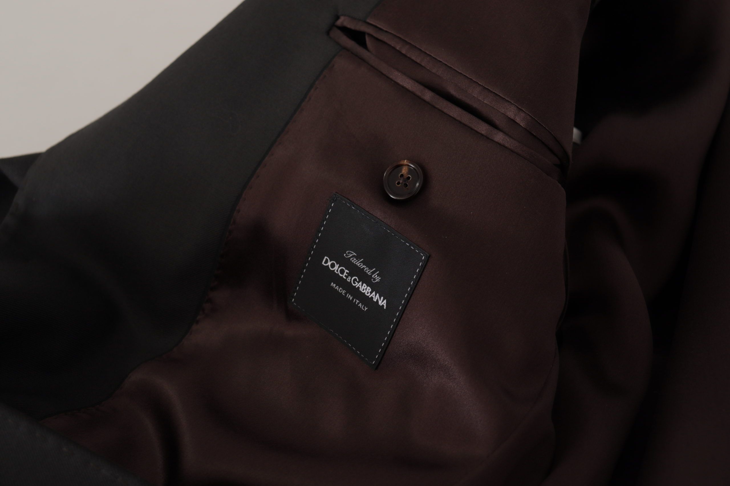 Dolce & Gabbana Schwarzer Blazer aus Wolle mit einfacher Knopfleiste v