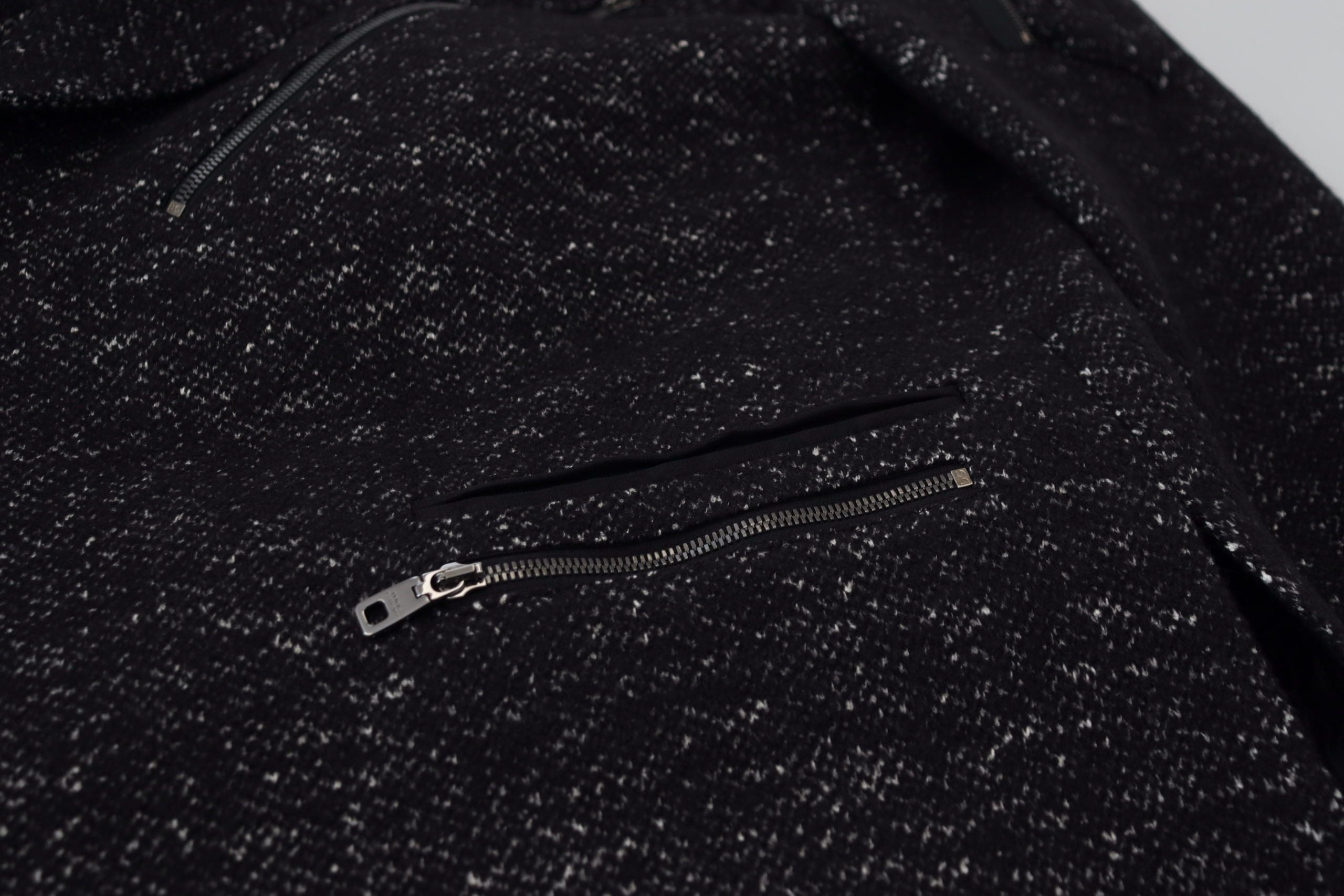 Dolce & Gabbana Schwarzer Doppelreiher aus Wolle Herrenjacke