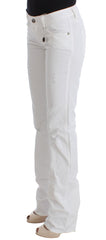 Costume National Witte Katoenen Slim Fit Denim Bootcut Jeans