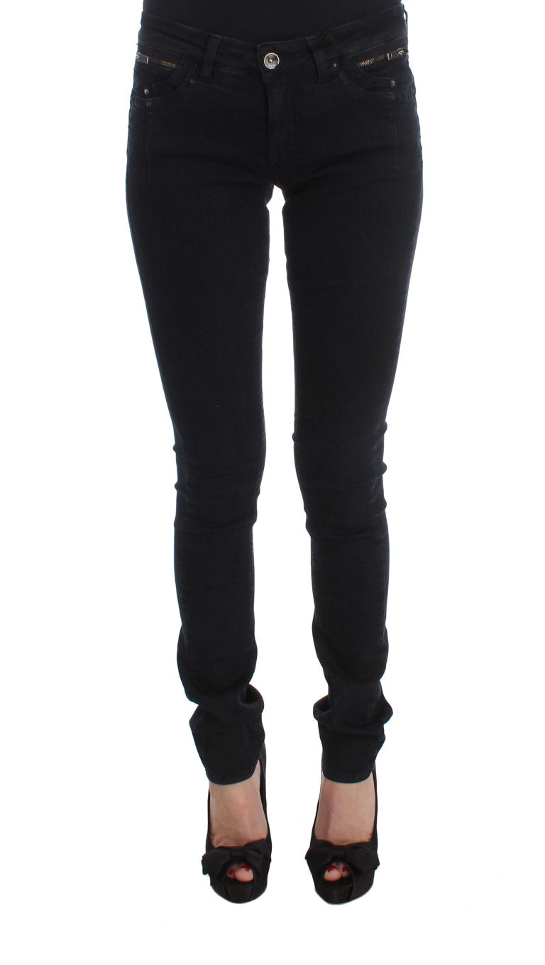 Costume National Schwarze schmale Jeans aus Baumwolle