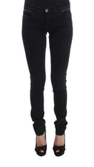 Costume National Schwarze schmale Jeans aus Baumwolle