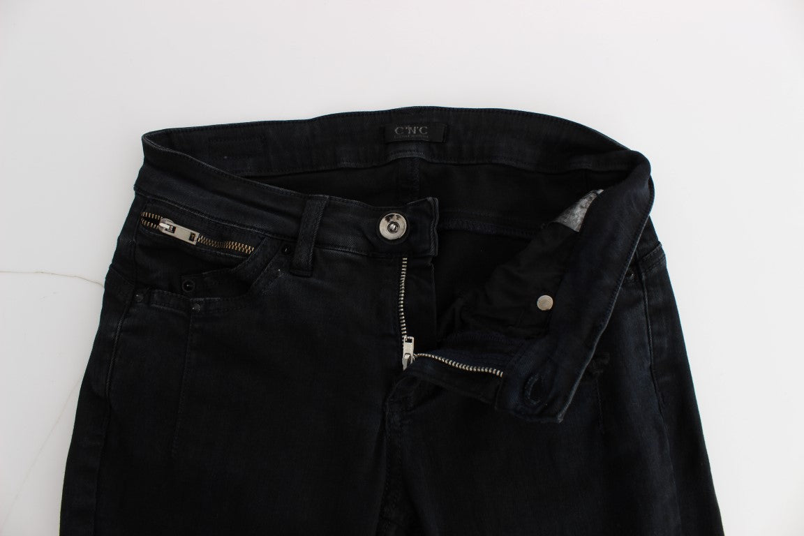 Costume National Schwarze schmale Jeans aus Baumwolle