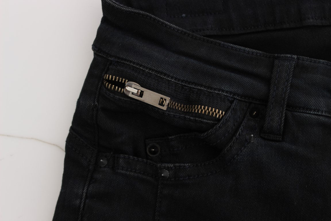Costume National Schwarze schmale Jeans aus Baumwolle