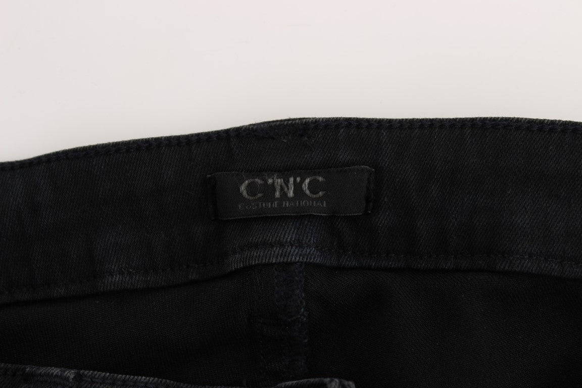 Costume National Schwarze schmale Jeans aus Baumwolle