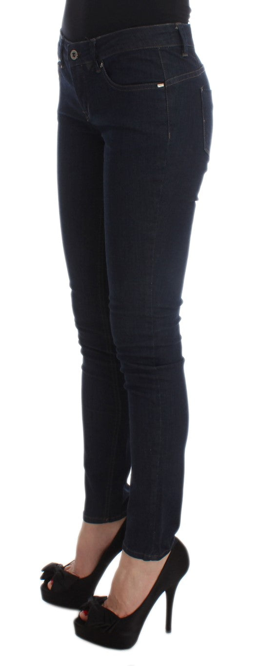 Costume National Jeans aus blauem Baumwollgemisch, schmale Passform