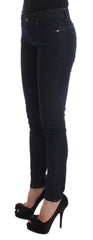 Costume National Jeans aus blauem Baumwollgemisch, schmale Passform